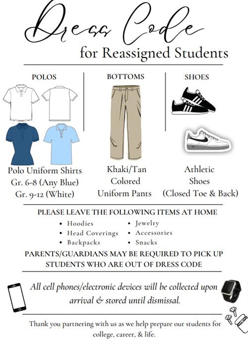 Dress Code for Reassigned Students